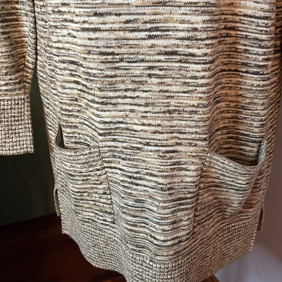 Jeanne Pierre Women’s  Brown Variegated Wide Collar Sweater Sz  M - Picture 5 of 11